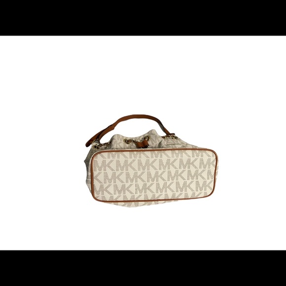 Michael Kors Leather Monogram Frankie Drawstring Purse and Matching Wallet - Picture 5 of 12